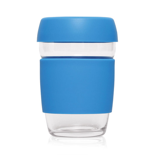 Glass Cup 2 Go Light Blue